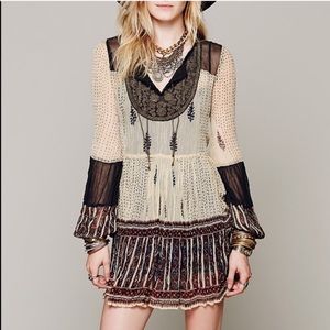 Free people Maheya Silk Scarf Tunic Dress